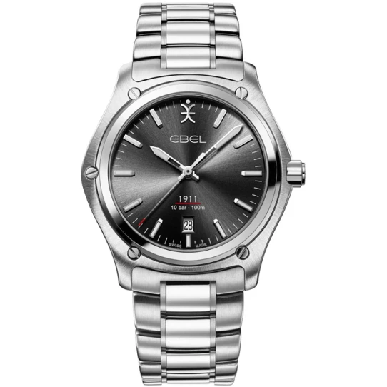 Мъжки ръчен часовник с кварцов механизъм - корпус от Стомана - Стоманена верижка - цвят Сив Сив