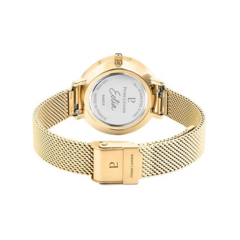 Дамски ръчен часовник с кварцов механизъм - корпус от Стомана - Меш - цвят Бял Злато