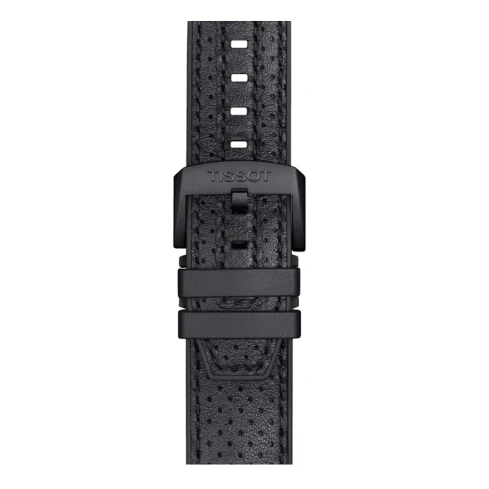 Мъжки ръчен часовник с кварцов механизъм - корпус от Стомана - Естествена кожа - цвят Черен Черен