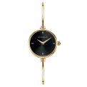 Дамски ръчен часовник с кварцов механизъм - корпус от Стомана - Стоманена верижка - цвят Черен Злато