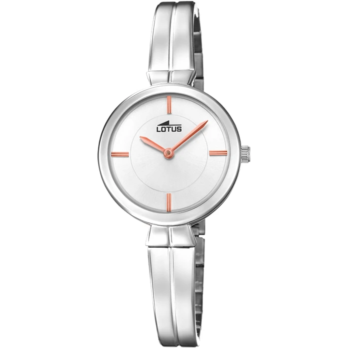 Дамски ръчен часовник с кварцов механизъм - корпус от Стомана - Стоманена верижка - цвят Бял Сив