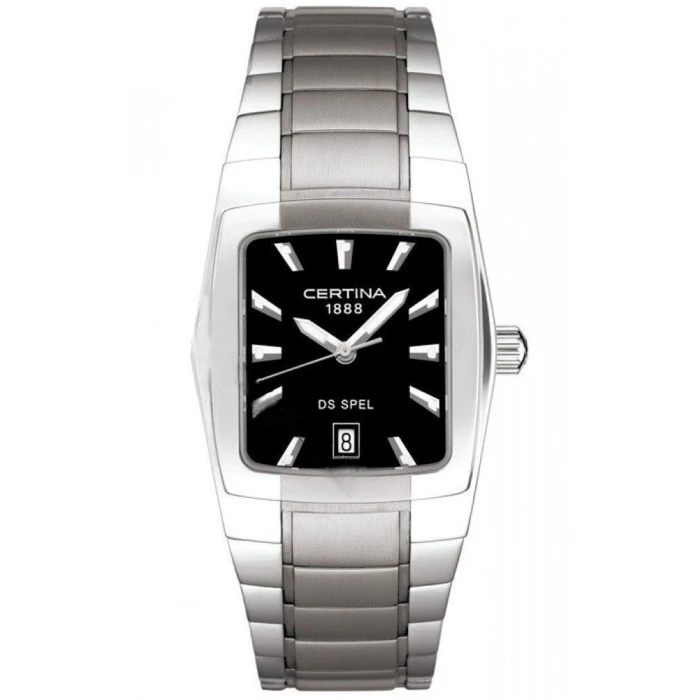 Мъжки ръчен часовник с кварцов механизъм - корпус от Стомана - Стоманена верижка - цвят Черен Сив