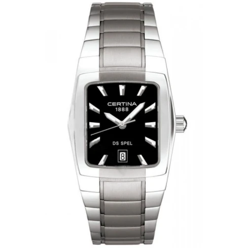 Мъжки ръчен часовник с кварцов механизъм - корпус от Стомана - Стоманена верижка - цвят Черен Сив