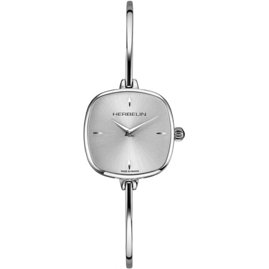 Дамски ръчен часовник с кварцов механизъм - корпус от Стомана - Стоманена верижка - цвят Сребрист Сив