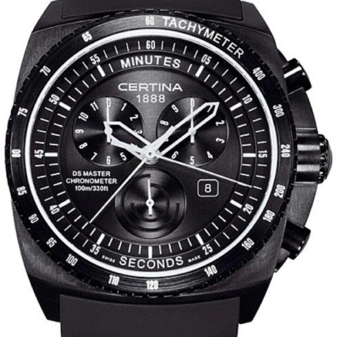 Мъжки ръчен часовник с кварцов механизъм - корпус от Стомана - Каучук - цвят Черен Черен