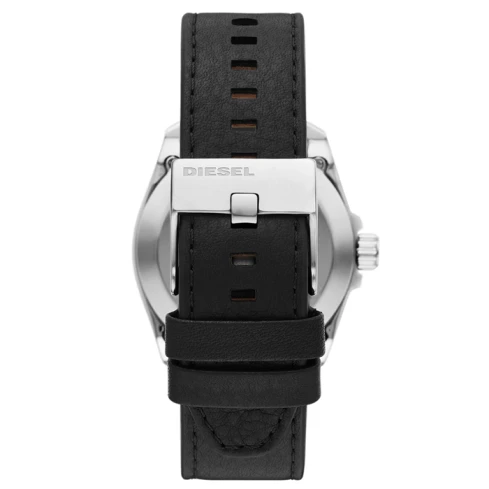 Мъжки ръчен часовник с автоматичен механизъм - корпус от Стомана - Естествена кожа - цвят Черен Черен