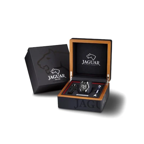 Мъжки ръчен часовник с кварцов механизъм - корпус от Стомана - Силиконова каишка - цвят Черен Черен