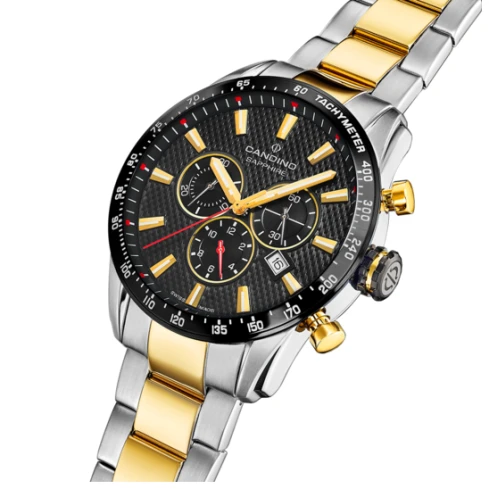 Мъжки ръчен часовник с кварцов механизъм - корпус от Стомана - Стоманена верижка - цвят Черен