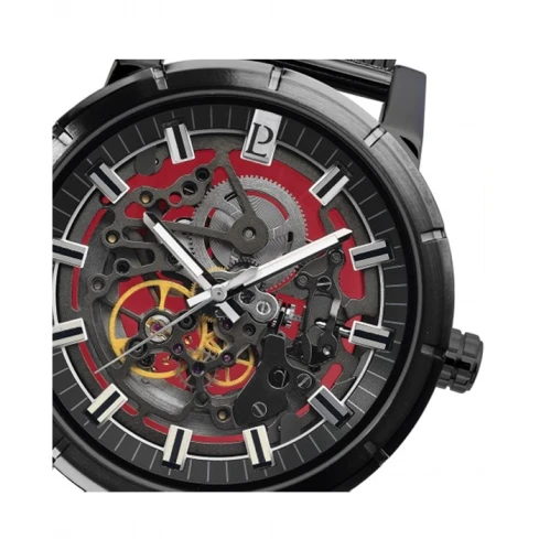 Мъжки ръчен часовник с автоматичен механизъм - корпус от Стомана - Меш - цвят Скелетон