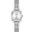 Tissot T058.109.11.036.01 Lovely Square - Дамски ръчен часовник с кварцов механизъм - корпус от Стомана - Стоманена верижка - цвят Сребрист Злато