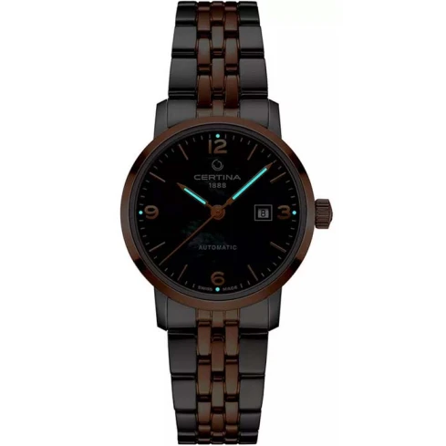 Дамски ръчен часовник с автоматичен механизъм - корпус от Стомана - Стоманена верижка - цвят Седеф Розово Злато