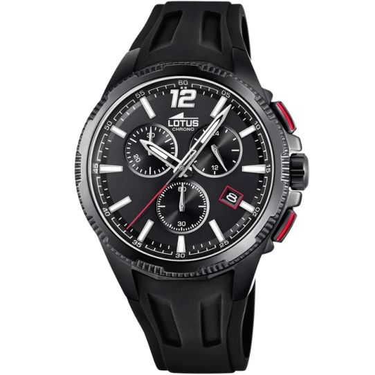 Мъжки ръчен часовник с кварцов механизъм - корпус от Стомана - Силиконова каишка - цвят Черен Черен