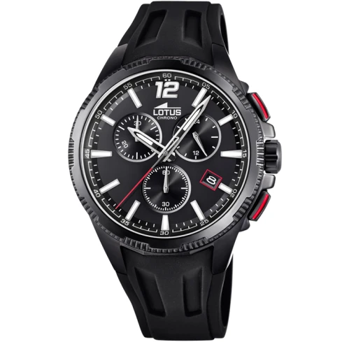 Мъжки ръчен часовник с кварцов механизъм - корпус от Стомана - Силиконова каишка - цвят Черен Черен