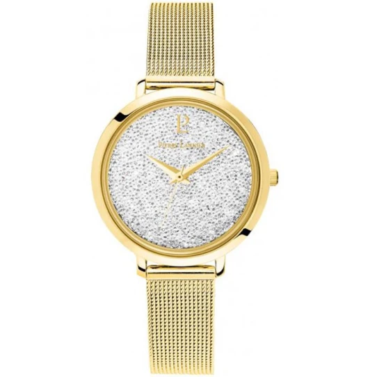 Дамски ръчен часовник с кварцов механизъм - корпус от Стомана - Меш - цвят Бял Злато