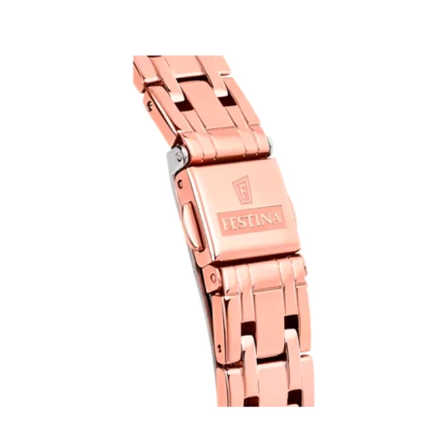 Дамски ръчен часовник с кварцов механизъм - корпус от Стомана - Стоманена верижка - цвят Бял Розово Злато