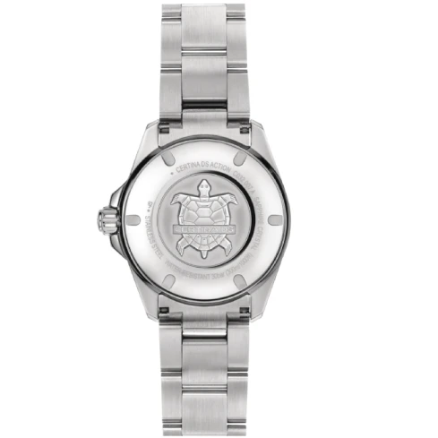 Дамски ръчен часовник с автоматичен механизъм - корпус от Стомана - Стоманена верижка - цвят Черен