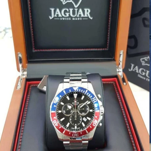 Мъжки ръчен часовник с кварцов механизъм - корпус от Стомана - Стоманена верижка - цвят Черен Сив