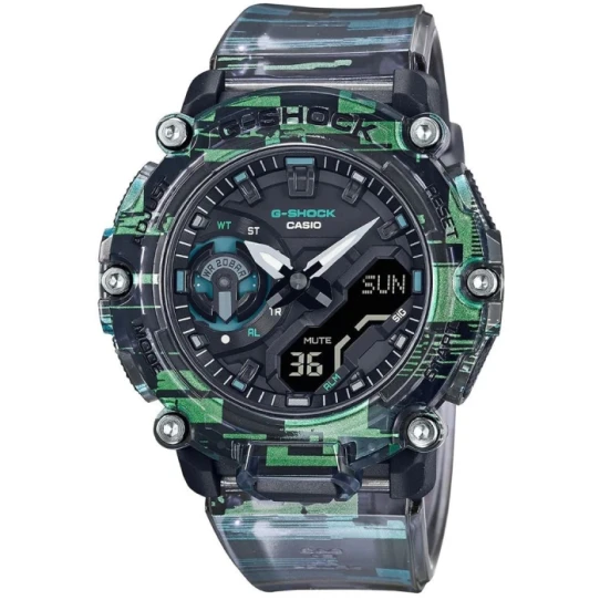 Casio GA-2200NN-1AER G-Shock - Дамски ръчен часовник с кварцов механизъм - корпус от Полимер - Полимер - цвят Черен Сив