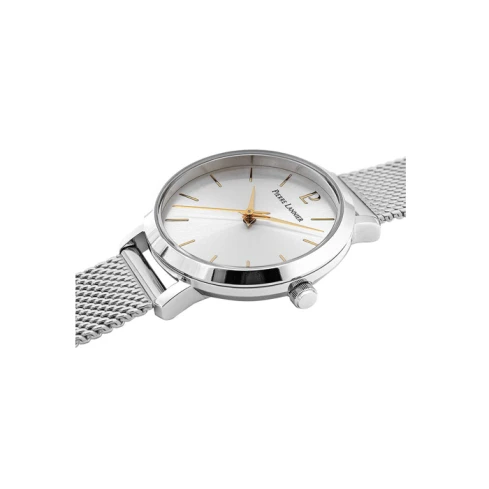 Дамски ръчен часовник с кварцов механизъм - корпус от Стомана - Меш - цвят Сребрист