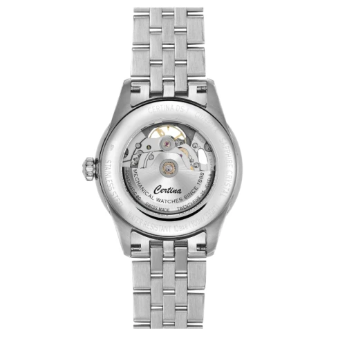 Мъжки ръчен часовник с автоматичен механизъм - корпус от Стомана - Стоманена верижка - цвят Скелетон Сив