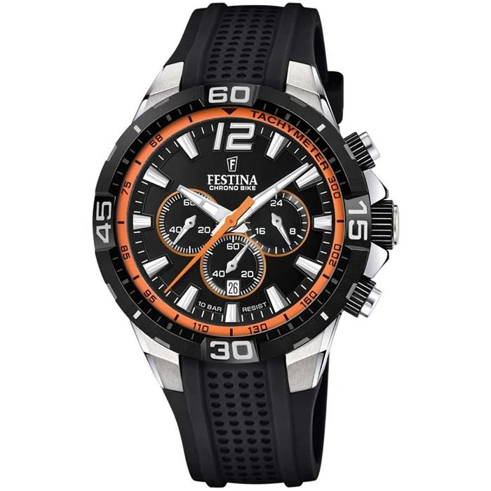 Мъжки ръчен часовник с кварцов механизъм - корпус от Стомана - Силиконова каишка - цвят Черен Черен