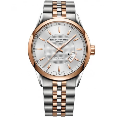 Мъжки ръчен часовник с автоматичен механизъм - корпус от Стомана - Стоманена верижка - цвят Сребрист Сив