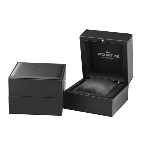 Fortis 647.28.71K Cosmonautis - Мъжки ръчен часовник с автоматичен механизъм - корпус от Титан - Каучук - цвят Черен Черен