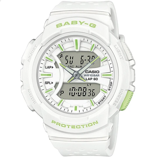 Дамски ръчен часовник с кварцов механизъм - корпус от Полимер - Полимер - цвят Бял Бял