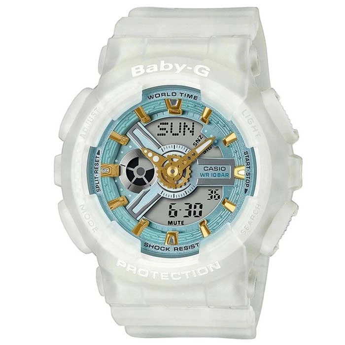 Дамски ръчен часовник с кварцов механизъм - корпус от Полимер - Полимер - цвят Сив Бял