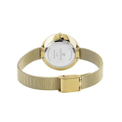 Дамски ръчен часовник с кварцов механизъм - корпус от Стомана - Меш - цвят Седеф Злато