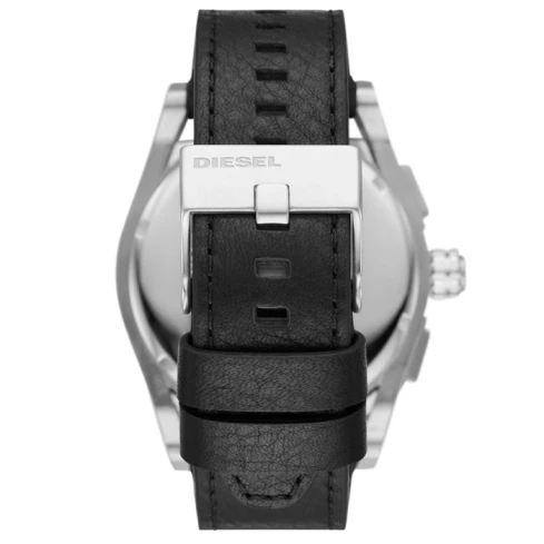 Мъжки ръчен часовник с кварцов механизъм - корпус от Стомана - Естествена кожа - цвят Черен Черен