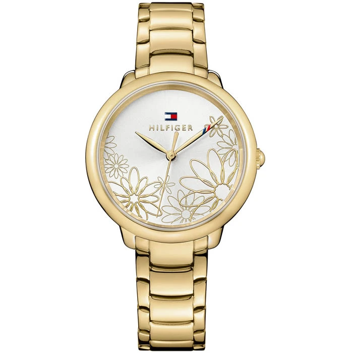 Дамски ръчен часовник с кварцов механизъм - корпус от Стомана - Стоманена верижка - цвят Сребрист Злато