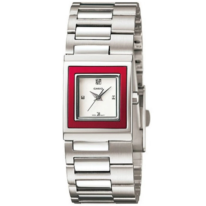 Дамски ръчен часовник с кварцов механизъм - корпус от Стомана - Стоманена верижка - цвят Бял Сив