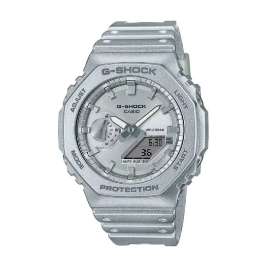 Casio GA-2100FF-8AER G-Shock - Мъжки ръчен часовник с кварцов механизъм - корпус от Полимер - Полимер - цвят Сив Сив