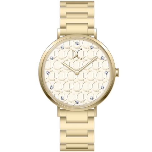 Дамски ръчен часовник с кварцов механизъм - корпус от Стомана - Стоманена верижка - цвят Шампанско Злато