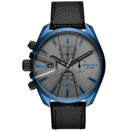 Мъжки ръчен часовник с кварцов механизъм - корпус от Стомана - Силиконова каишка - цвят Сив Черен