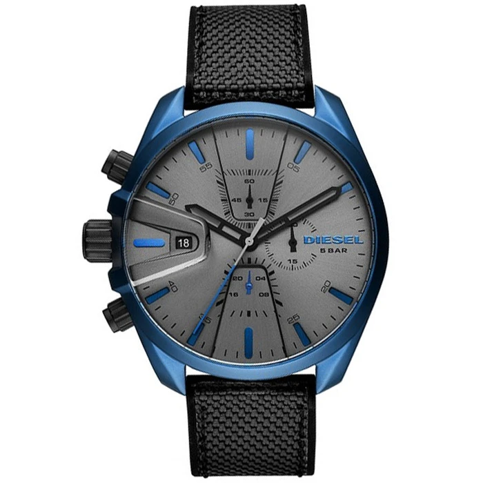 Мъжки ръчен часовник с кварцов механизъм - корпус от Стомана - Силиконова каишка - цвят Сив Черен