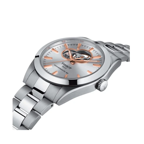 Мъжки ръчен часовник с автоматичен механизъм - корпус от Стомана - Стоманена верижка - цвят Сив Сив