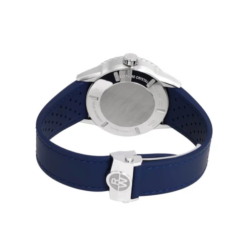 Мъжки ръчен часовник с автоматичен механизъм - корпус от Стомана - Каучук - цвят Син Син