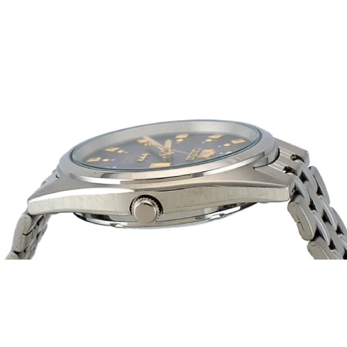 Мъжки ръчен часовник с автоматичен механизъм - корпус от Стомана - Стоманена верижка - цвят Черен Сив