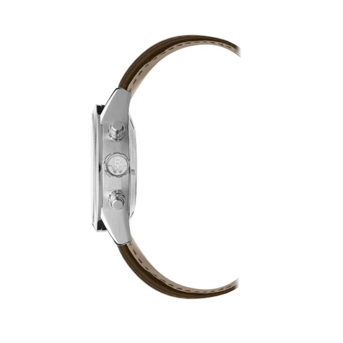 Мъжки ръчен часовник с автоматичен механизъм - корпус от Стомана - Естествена кожа - цвят Сив Кафяв