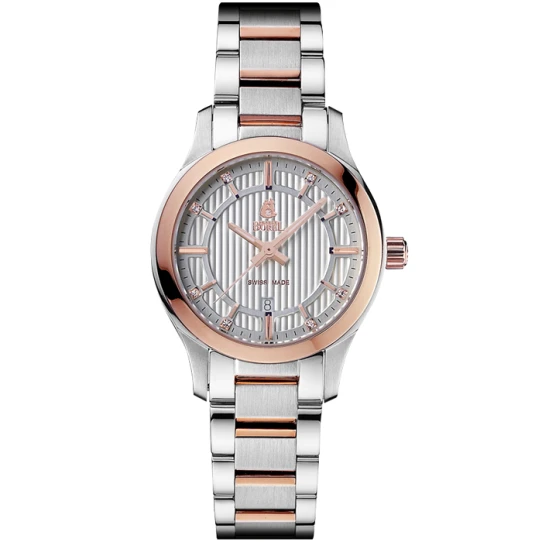 Дамски ръчен часовник с кварцов механизъм - корпус от Стомана - Стоманена верижка - цвят Сив Сив