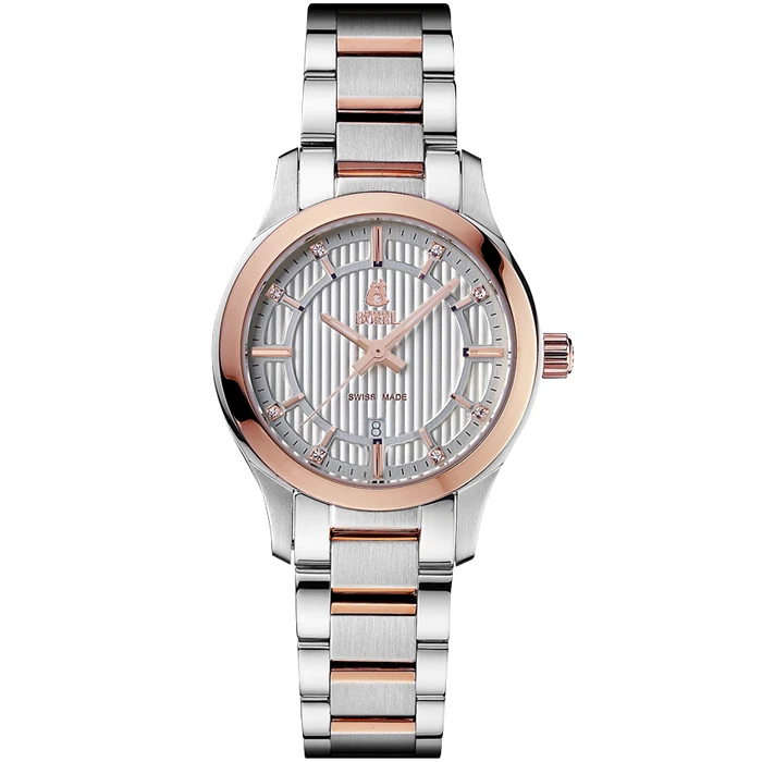 Дамски ръчен часовник с кварцов механизъм - корпус от Стомана - Стоманена верижка - цвят Сив Сив