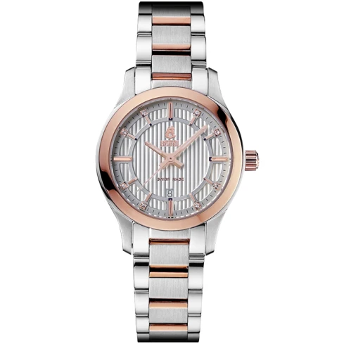 Дамски ръчен часовник с кварцов механизъм - корпус от Стомана - Стоманена верижка - цвят Сив Сив