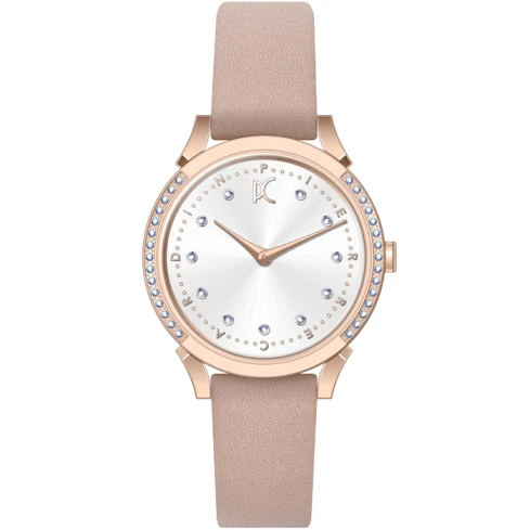 Pierre Cardin CPI.2577 Pigalle Glam - Дамски ръчен часовник с кварцов механизъм - корпус от Стомана - Естествена кожа - цвят Сив Розов
