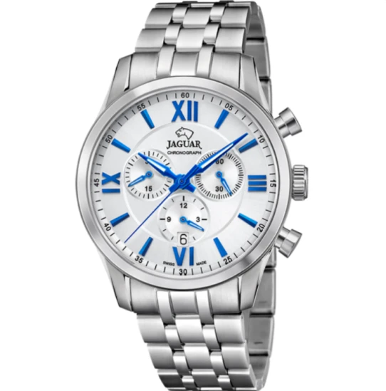 Мъжки ръчен часовник с кварцов механизъм - корпус от Стомана - Стоманена верижка - цвят Сребрист Сив