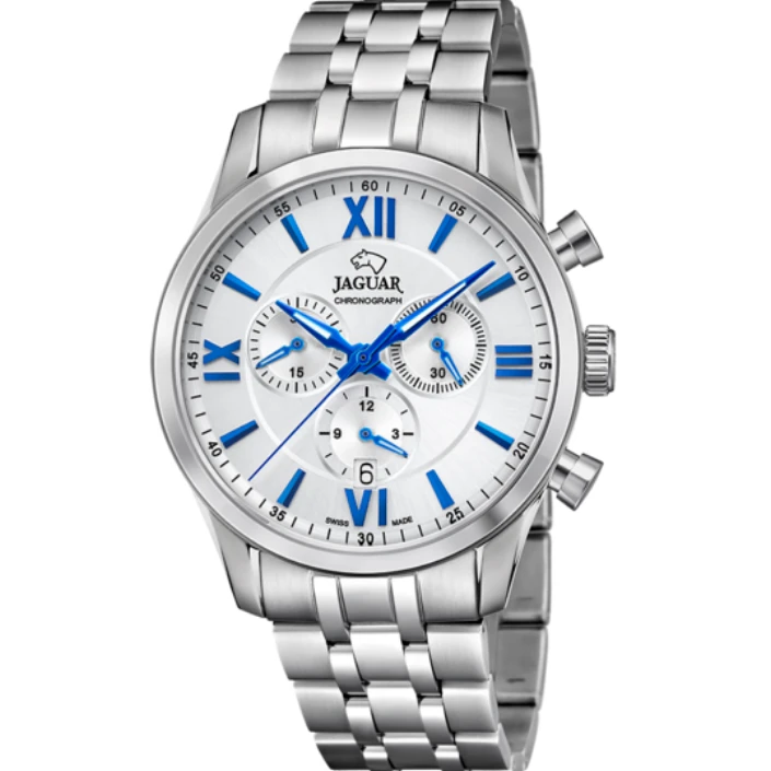 Мъжки ръчен часовник с кварцов механизъм - корпус от Стомана - Стоманена верижка - цвят Сребрист Сив