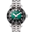 Мъжки ръчен часовник с автоматичен механизъм - корпус от Стомана - Стоманена верижка - цвят Зелен Сив