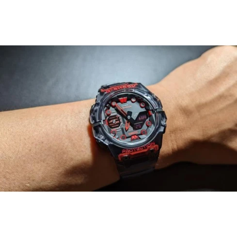 Мъжки ръчен часовник с кварцов механизъм - корпус от Полимер - Полимер - цвят Черен Черен