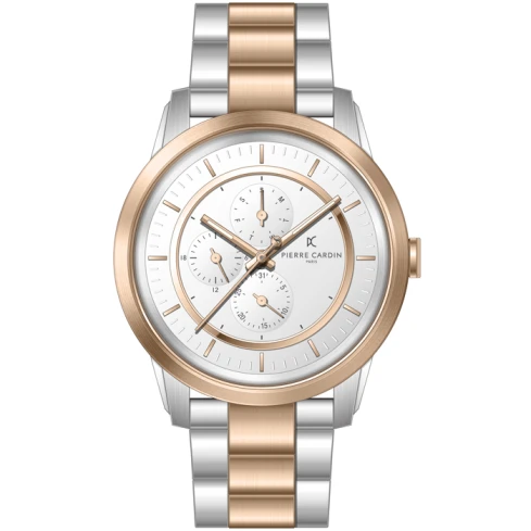 Мъжки ръчен часовник с кварцов механизъм - корпус от Стомана - Стоманена верижка - цвят Сребрист Сив